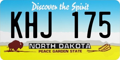 ND license plate KHJ175