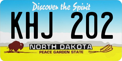 ND license plate KHJ202