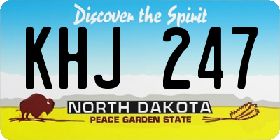 ND license plate KHJ247