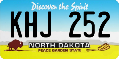 ND license plate KHJ252