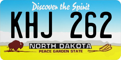 ND license plate KHJ262