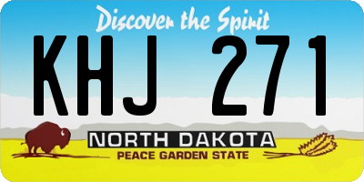 ND license plate KHJ271