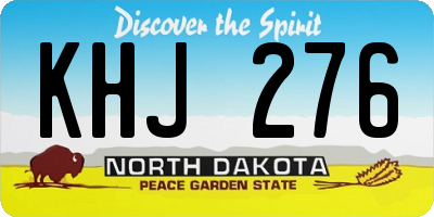 ND license plate KHJ276