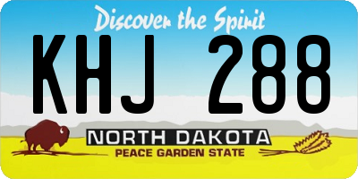 ND license plate KHJ288