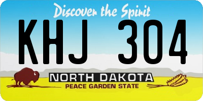 ND license plate KHJ304