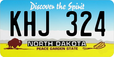 ND license plate KHJ324