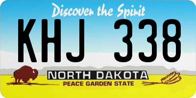ND license plate KHJ338