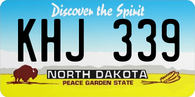 ND license plate KHJ339