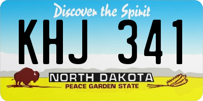 ND license plate KHJ341
