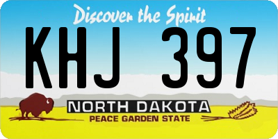 ND license plate KHJ397