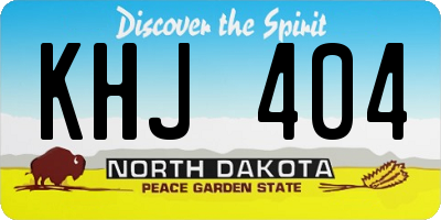 ND license plate KHJ404