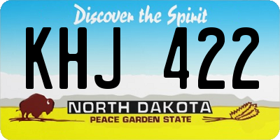 ND license plate KHJ422