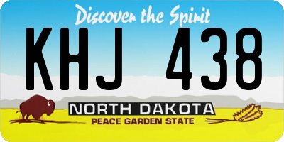 ND license plate KHJ438