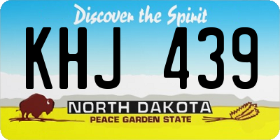 ND license plate KHJ439