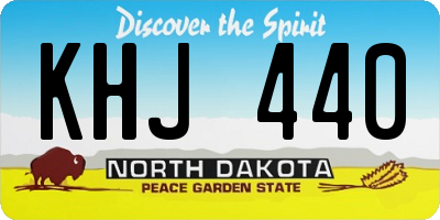 ND license plate KHJ440