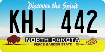 ND license plate KHJ442