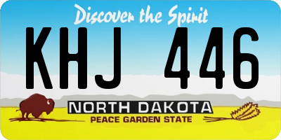 ND license plate KHJ446