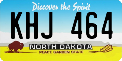 ND license plate KHJ464