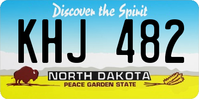 ND license plate KHJ482