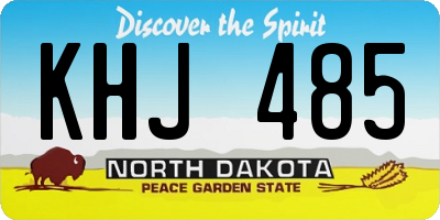 ND license plate KHJ485