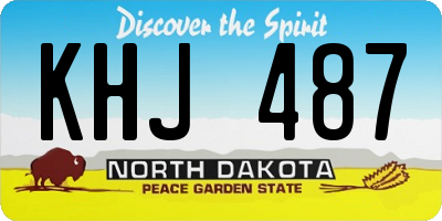 ND license plate KHJ487