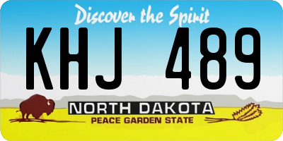 ND license plate KHJ489