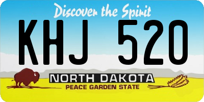 ND license plate KHJ520