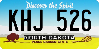 ND license plate KHJ526