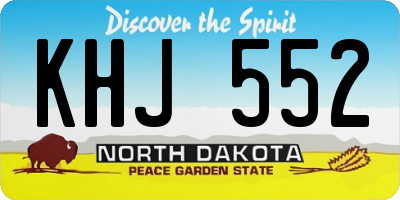 ND license plate KHJ552