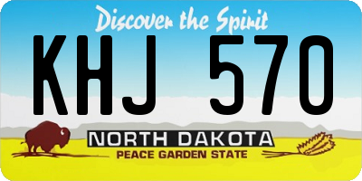 ND license plate KHJ570