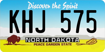 ND license plate KHJ575