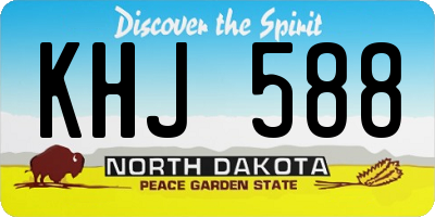 ND license plate KHJ588