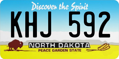 ND license plate KHJ592