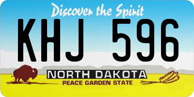 ND license plate KHJ596