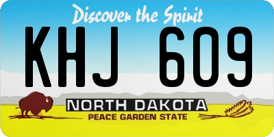 ND license plate KHJ609