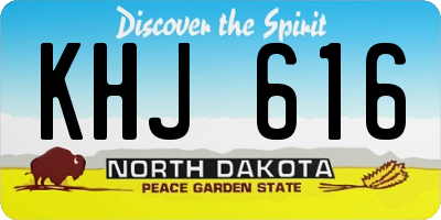 ND license plate KHJ616