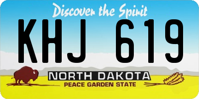 ND license plate KHJ619