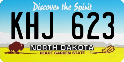 ND license plate KHJ623