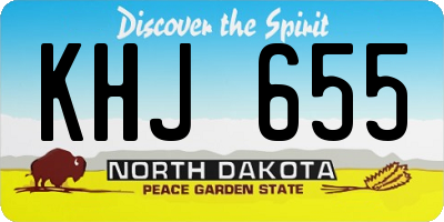 ND license plate KHJ655