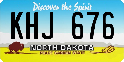 ND license plate KHJ676