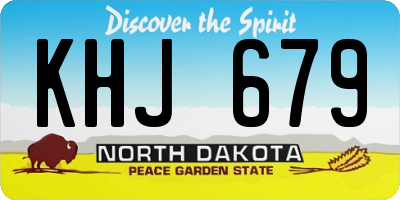 ND license plate KHJ679