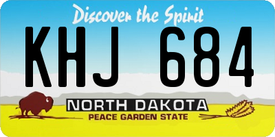 ND license plate KHJ684