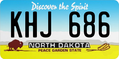 ND license plate KHJ686