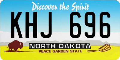 ND license plate KHJ696