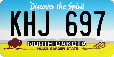 ND license plate KHJ697