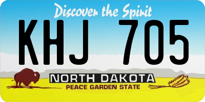 ND license plate KHJ705