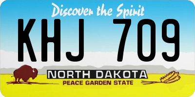 ND license plate KHJ709