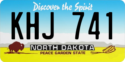 ND license plate KHJ741