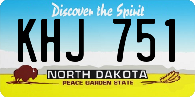 ND license plate KHJ751