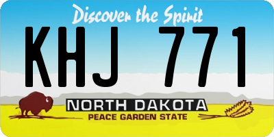 ND license plate KHJ771